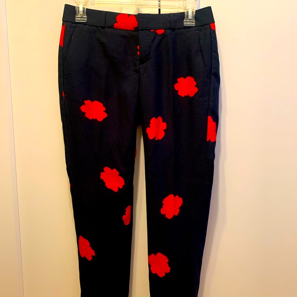 Banana Republic Petite Avery Straight Pant with flowers